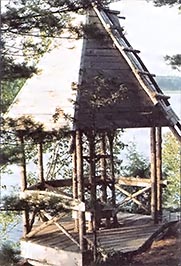 In 1988, my first attempt at building on Round Island was a gazebo in memory of Herb's late wife.